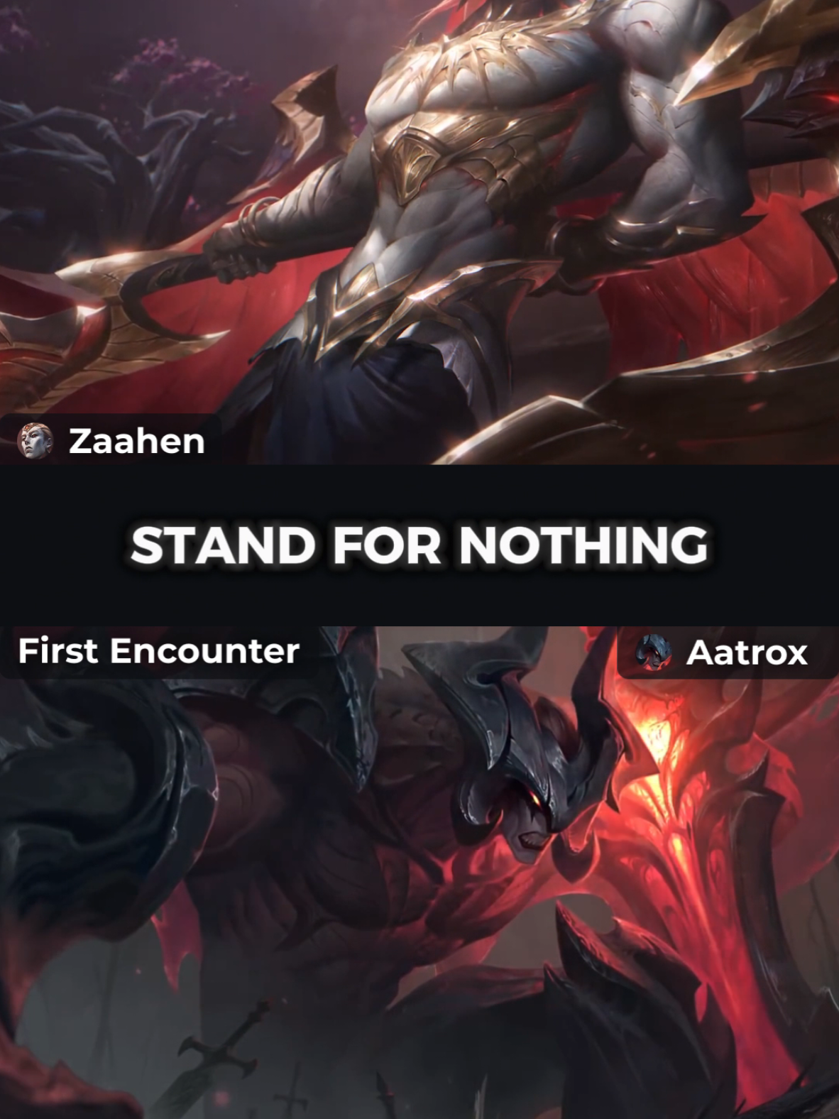 League Of Legends Zaahen's interaction with the other Darkin #leagueoflegends #fyp 