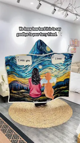 🐾 Wrap up the love you miss — perfect for pet memorial moments. 🌈  #macorner #christmasgift #gift #wearableblankethoodie 