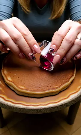 【4K】【ASMR】Melting Ruby Orb on Pancake ❤️✨#asmar #viral #foryupage #satisfyingvideos #crushing 