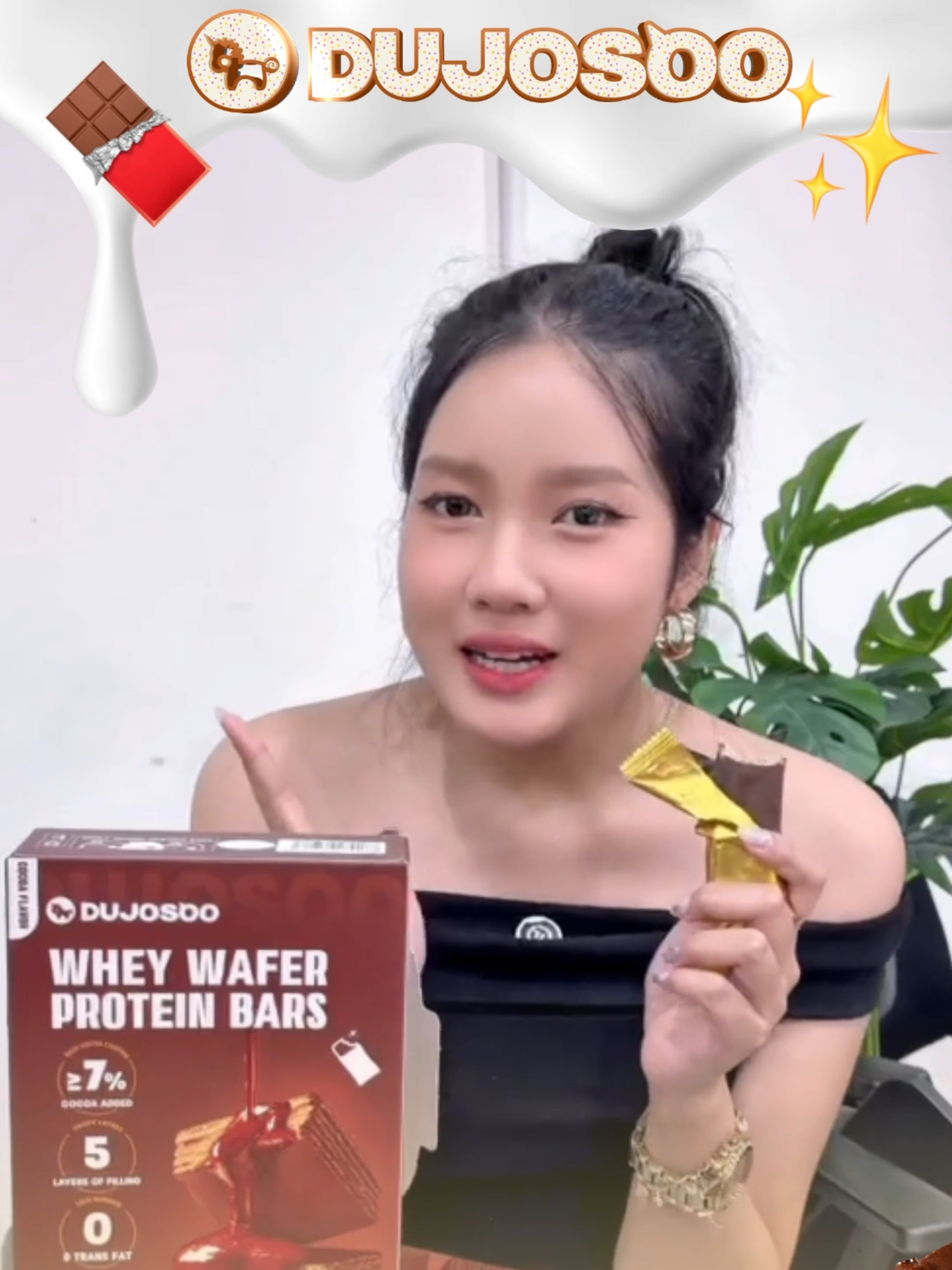 รสชาติโกโก้เข้มข้น กรอบ อร่อย เคี้ยวเพลินสุดๆ ต้องลองง!!  #Dujosoo #dujosooproteinbar #dujosoocoffee #โปรตีนบาร์