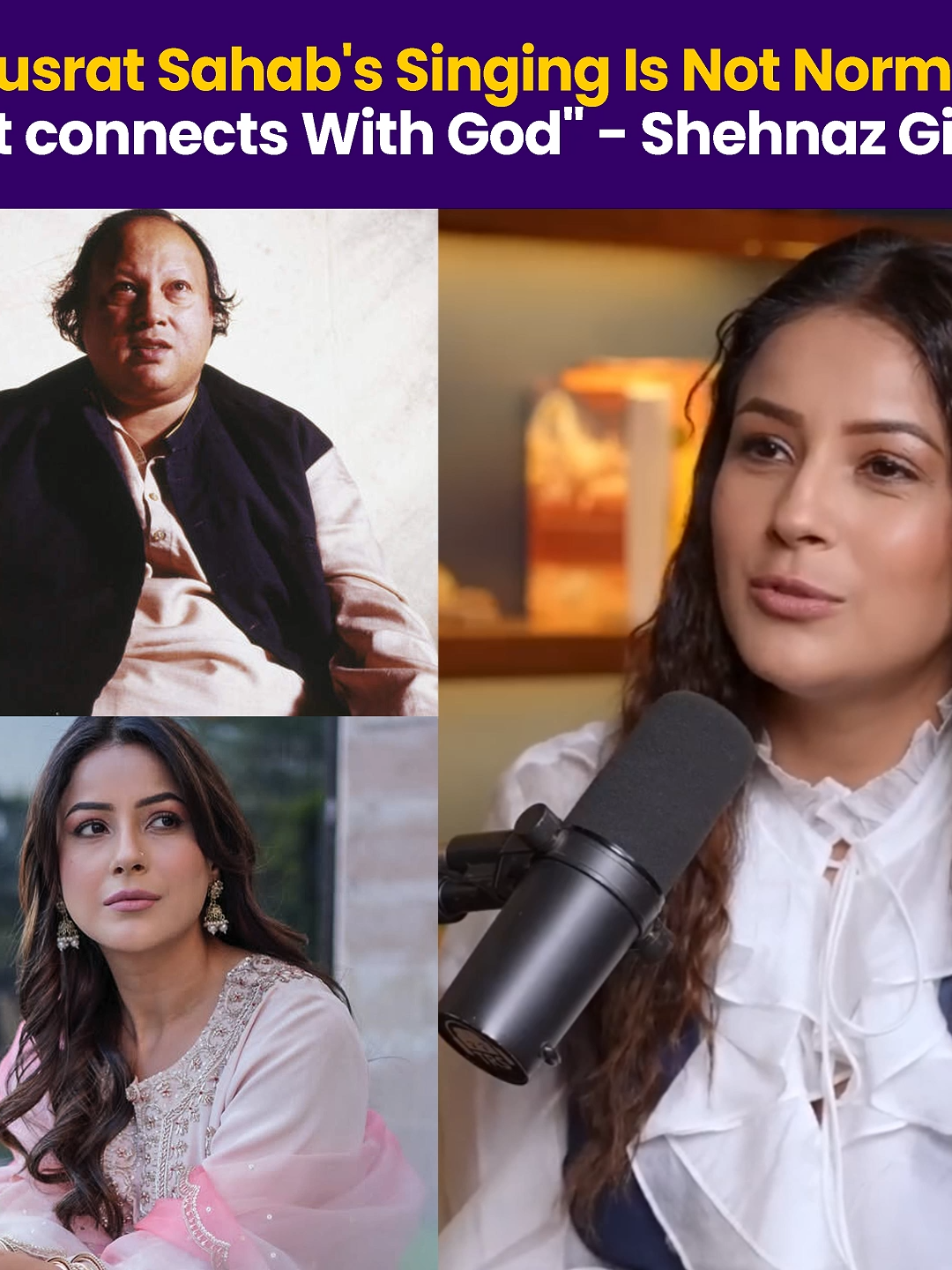 Shehnaz Gill highly regards Pakistan's Legendary Singer Ustad Nusrat Fateh Ali Khan. She thinks he has a kind of magic in his voice, which isn't normal and sort of our connection with spirituality and God. Via: Ranveer Allahbadia YouTube #UstadNusratFatehAliKhan #ShehnazGill #LPEntertainment
