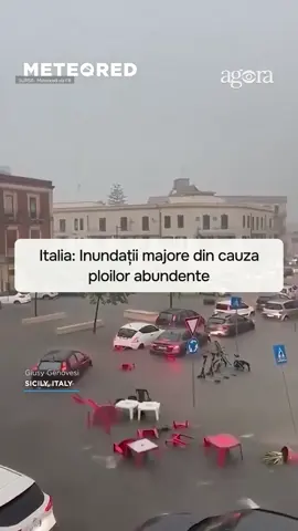 ⛈Ploile torențiale au provocat inundații masive în regiunea Sicilia, Italia. 🌊Cantitățile masive de apă au transformat străzile mai multor orașe în adevărate râuri, scrie Meteored.