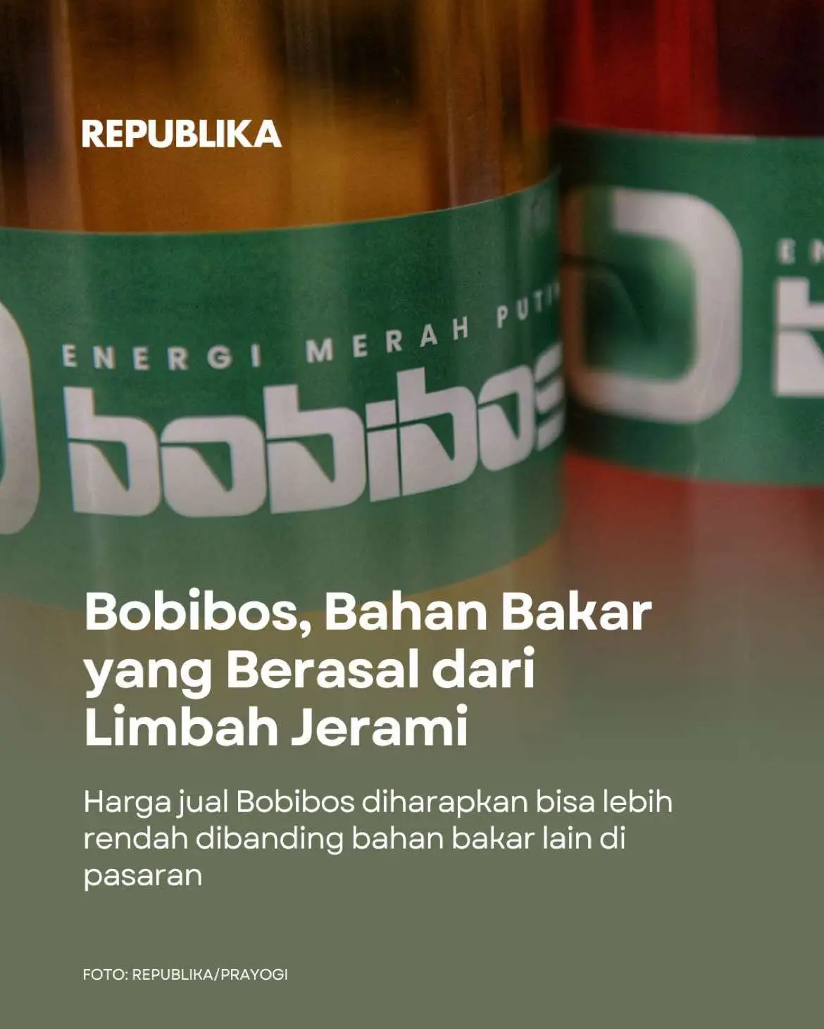 Bahan Bakar Original Buatan Indonesia, Bos! (Bobibos) yang baru diluncurkan di Bumi Sultan Jonggol, Kabupaten Bogor, Ahad 2 November 2025, menarik perhatian publik. Ternyata, Bobibos memanfaatkan jerami sebagai bahan bakar alternatif. Founder Bobibos, M Iklas Thamrin, menjelaskan bahwa pemilihan bahan baku tersebut didasarkan pada riset panjang dengan mempertimbangkan jumlah ketersediaan, kemudahan memperoleh bahan, serta efisiensi harga pokok produksi (HPP).  
