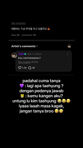 balesan komentar taehyung ke army 🤣 #fyp #bts #kimtaehyung #taehyung 