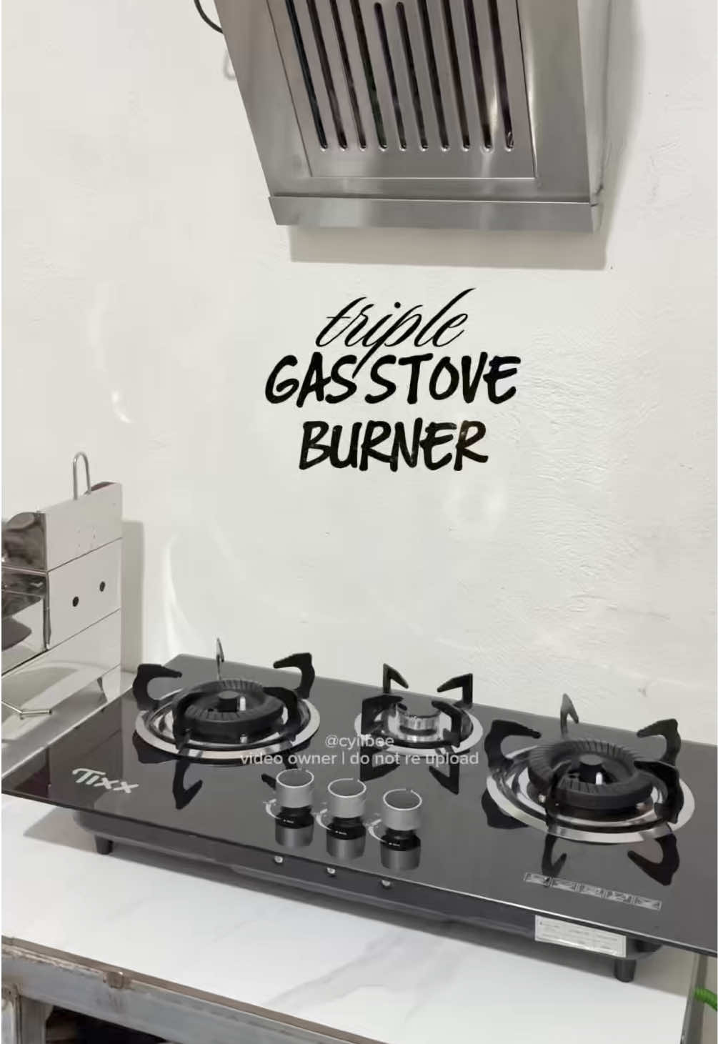 Triple gas stove burner tempered glass top  #burner #gasstove #stove #gasburner #tixxstove 