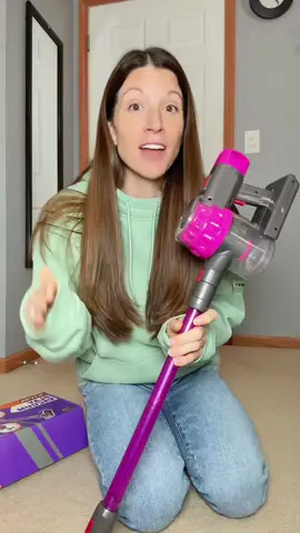 This vacuum has been the best toy I’ve ever bought my daughter. She plays with it every single day. #toddlervacuum #toddlertoys #vacuum #toddlergiftideas 