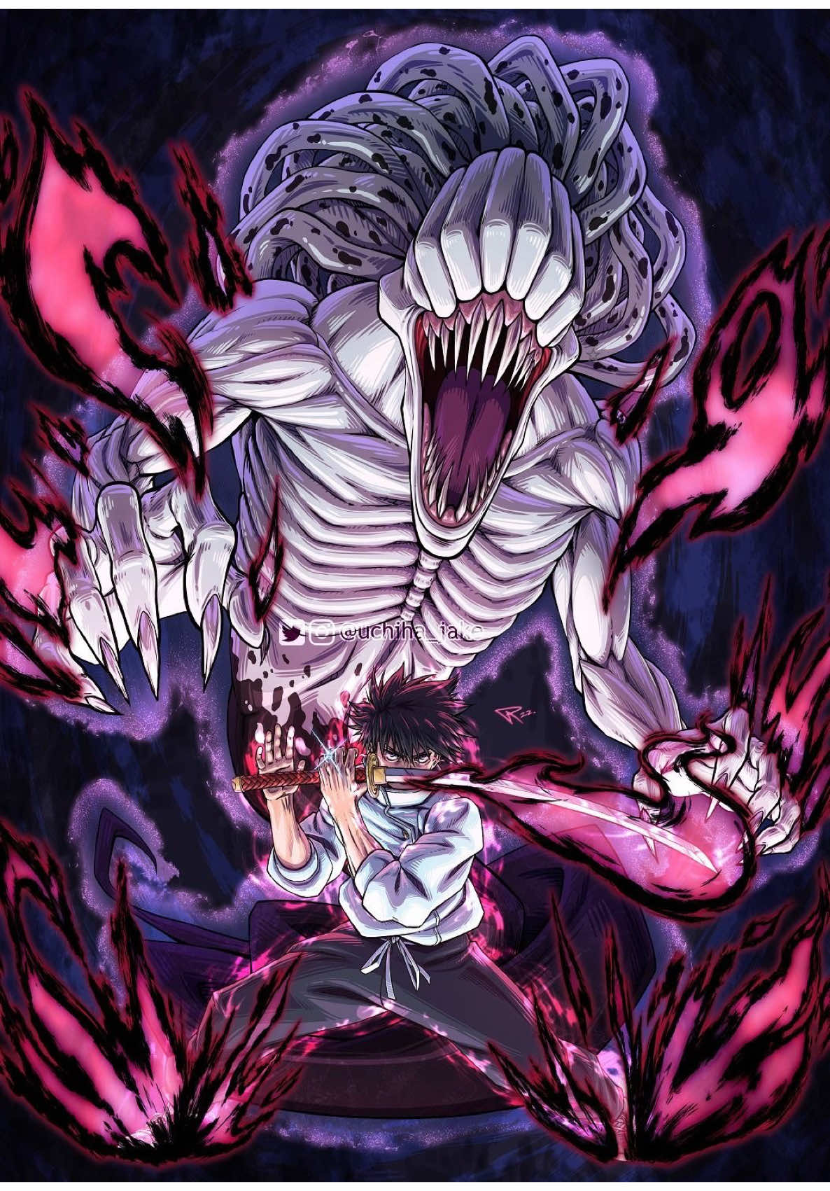 Okkotsu Yuta vs Itadori Yuji #animebomin #yuta #itadoriyuuji #chuthuathoichien #jujutsukaisenss3 