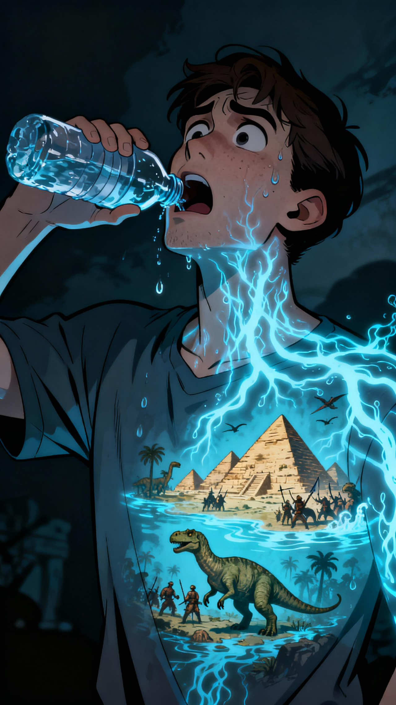 Tahukah anda bahawa air yang anda minum sekarang mungkin pernah berada dalam badan dinosaur T REX? #DidYouKnow #storytime #scary #mystery #animation 