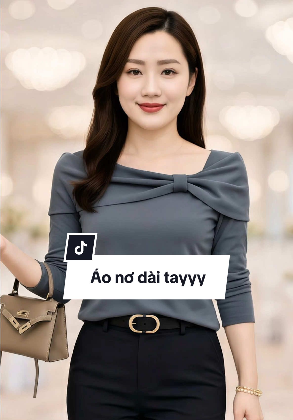 Áo nơ dài tay #outfitnu #phongcachnu #aodep #thoitrangnuxinh 