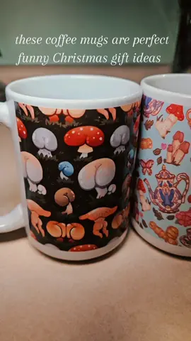 these mugs would make the perfect gift for someone that you want to make laugh #lookhumanmug #coffeemugs #funchristmasgifts #mushroommug @LookHUMAN  #cottagecoremug 