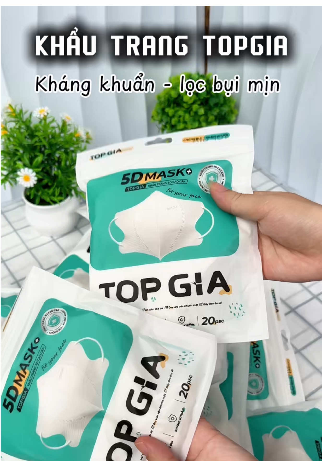 Khẩu trang 5D Topgia  @Em Thuý gia dụng  @Em Thuý gia dụng #emthuygiadung #khautrang #khautrang5d #khautrangtopgia #khautrangkhangkhuan 