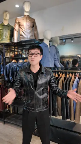 Áo da vân da chỉ nổi lót lông #luongxuanthang #thờitrangnam #áoda #aodanam #áokhoac 