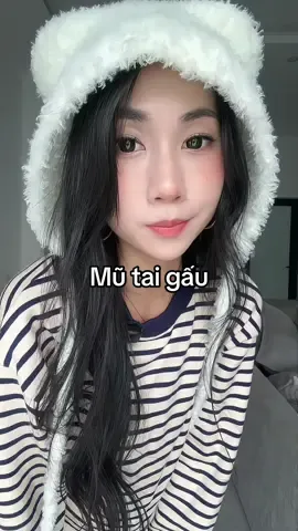 Mũ bông tai gấu  #mũ #mubong #mubongtaigau #phukienthoitrang 