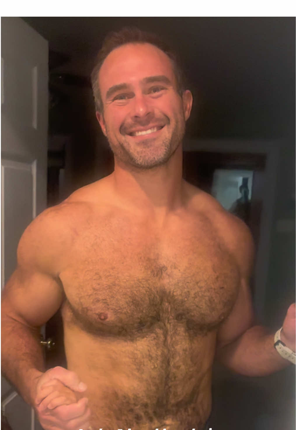 As shy & humble as he is, he’s truly happy that he’s helping people & putting a smile on  your face. Thank you for your support & all the positive vibes 🥰 If you know Chris personally, you’d know that’s he’s the most introverted person ever who would give you the shirt off his back…no pun intended 😂 #thankfulforyou #hothusband #shirtless #fitafter40 #introvert 
