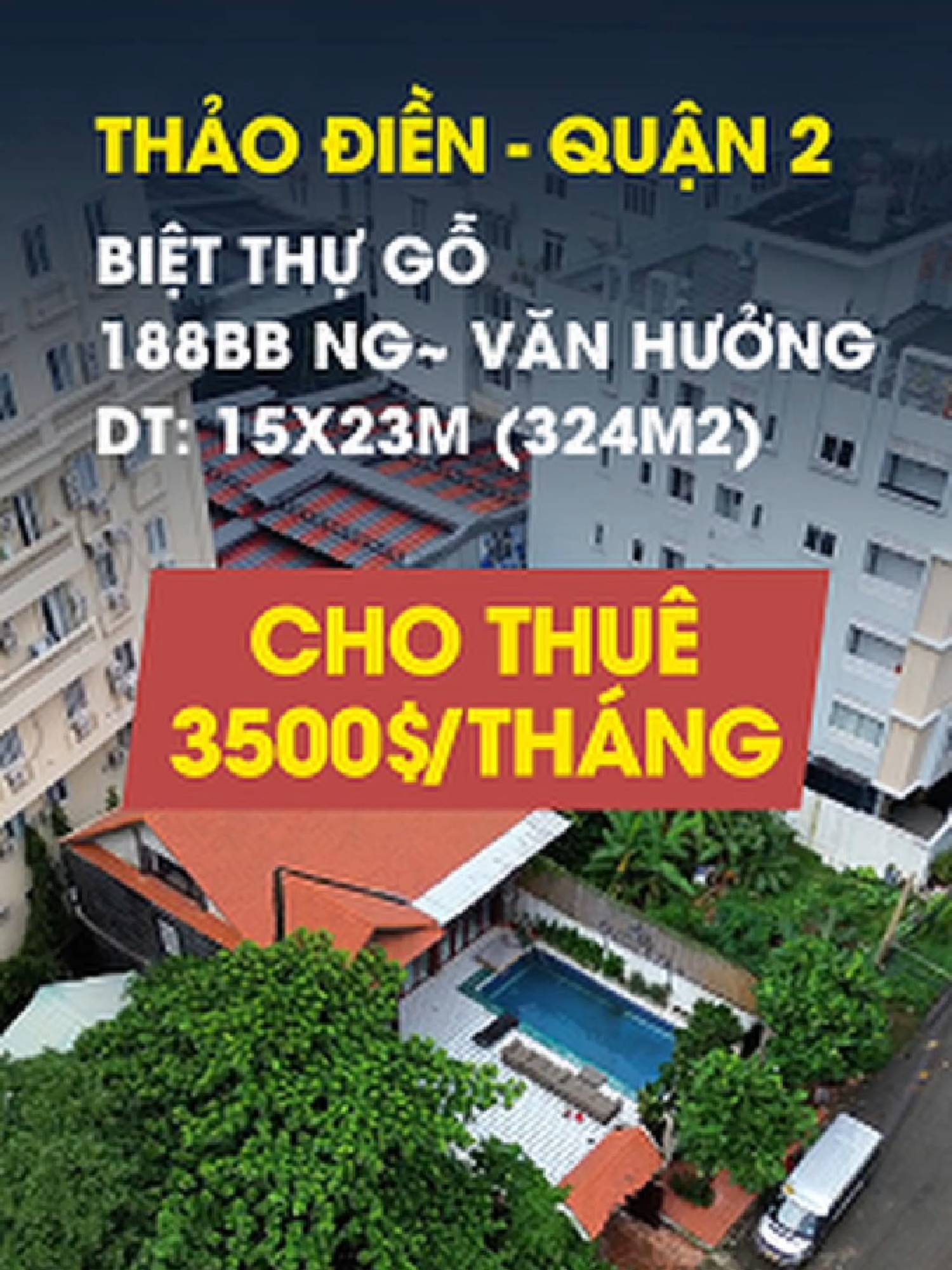 Cho thuê villa Thảo Điền – 188 Nguyễn Văn Hưởng, Quận 2 Diện tích đất: 15 x 23m – tổng 324m², khuôn viên rộng rãi, xanh mát. Thiết kế sang trọng gồm phòng khách lớn, bếp mở, khu giải trí, 5 phòng ngủ riêng biệt, mỗi phòng đều có ánh sáng tự nhiên. Sân vườn rộng, có khu BBQ, hồ bơi riêng, gara để xe ô tô thoải mái. Nằm ngay trục Nguyễn Văn Hưởng – trung tâm khu villa Thảo Điền, gần trường quốc tế BIS, TAS, chợ Thảo Điền, Metro An Phú. Phù hợp cho gia đình chuyên gia nước ngoài hoặc doanh nhân thuê dài hạn. 💰 Giá thuê: liên hệ để nhận thông tin chi tiết. #xemnhacungan #thaodienq2 #bandatquan2 #bdsquan2 #batdongsanquan2 #quan2 #batdongsan #Chdv #datmatTien #bietthu