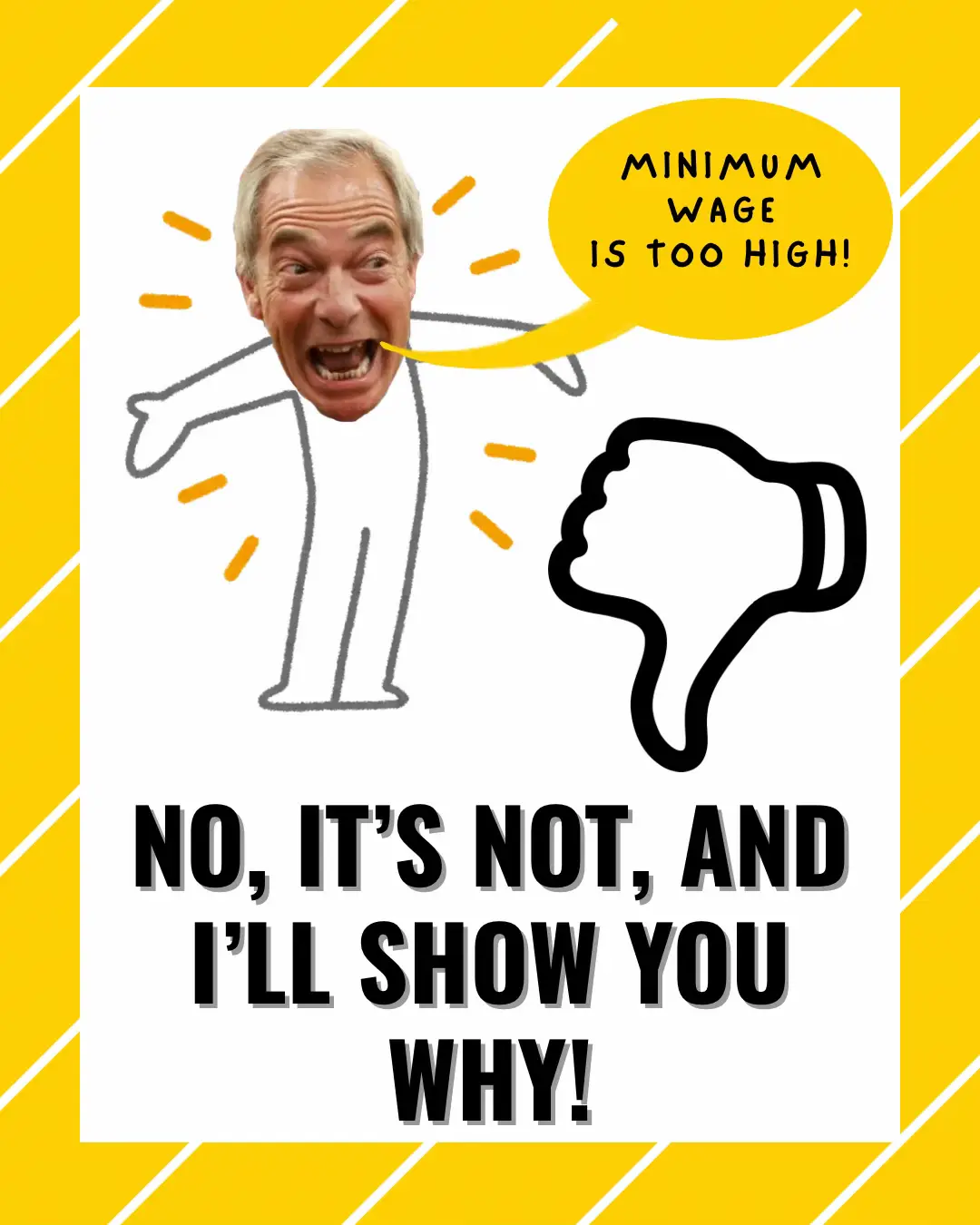 Swipe to see why cutting wages doesn’t help businesses or create jobs, and why young people aren’t struggling to find work because their wages are “too high”. Let’s bust the myths and show the reality of living wages, youth employment, and cost of living in the UK. #NigelFarage #MinimumWage #LivingWage #YoungWorkers #UKPolitics 