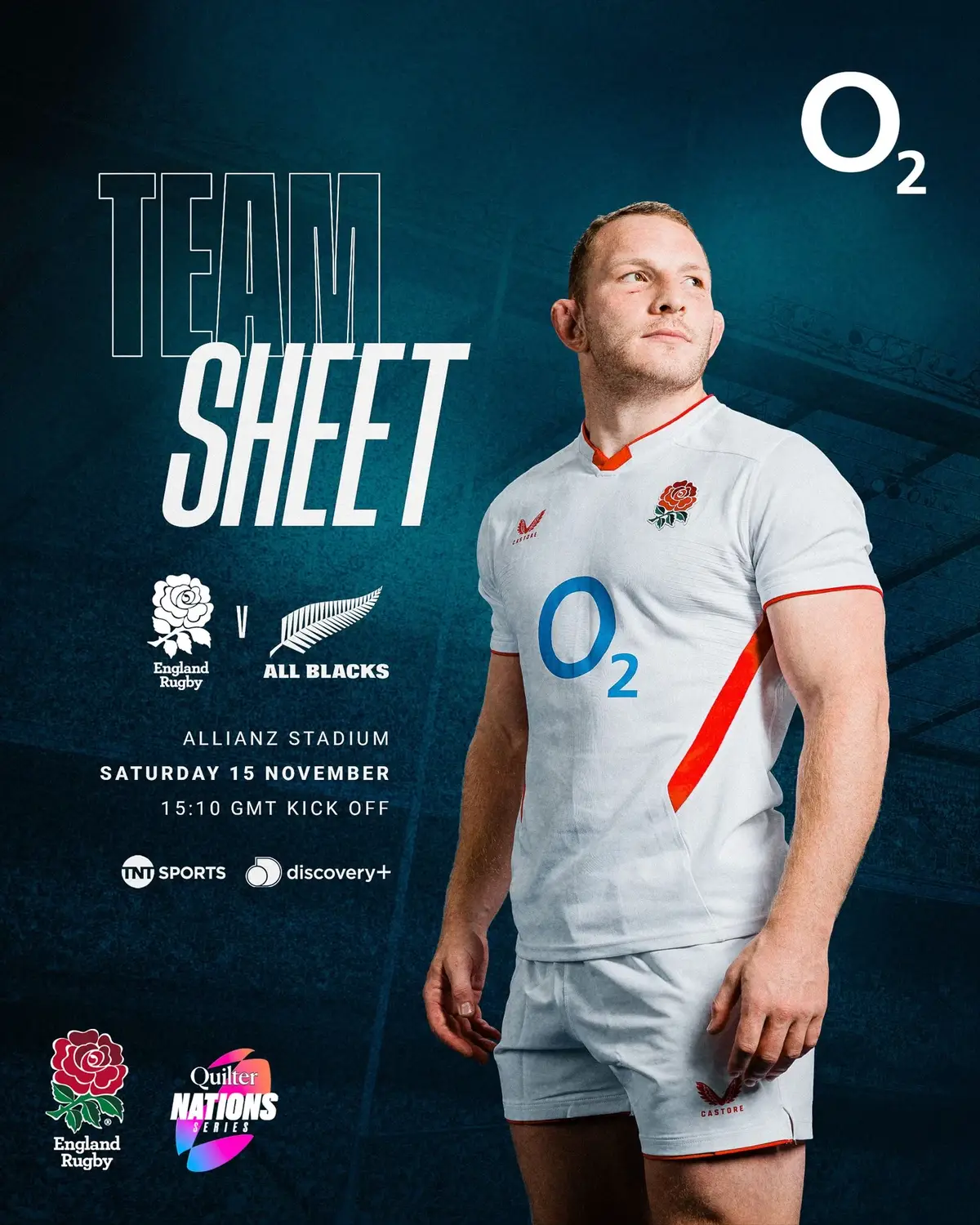 Head coach Steve Borthwick has named his 23-player squad to face the All Blacks 👊 @O2 | #WearTheRose 