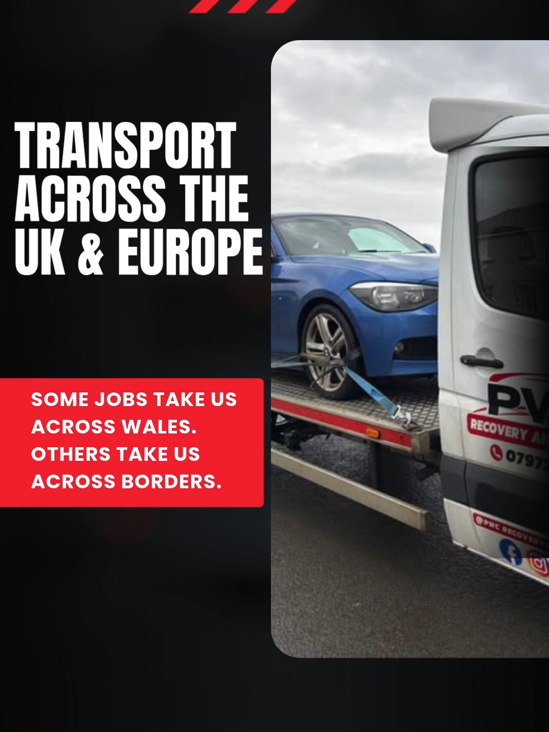 Some jobs take us across Wales. Others take us across borders. From trade vehicles to classics and private cars, we regularly transport vehicles into mainland Europe, providing a safe, reliable, fully insured service that takes all the stress out of long-distance logistics. Phil loves driving, seeing new places, and making the journey part of the service - not just the destination. Every trip is planned carefully, with communication from start to finish so customers always know their vehicle is safe. Whether you need a vehicle delivered to France, Spain, Germany, or elsewhere in Europe, we are ready for the road. Find out more: ☎️ 07972 250 271 💻 Link in bio 📧 pwcrecoveryandtransport@gmail.com 📱 Message this page #europeanvehicletransport #ukvehicletransport #southwalesvehicletransport