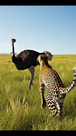 Ostrich Drowns Leopard!#shorts #viral #viralvideos #foryour #foryoupage❤️❤️ 