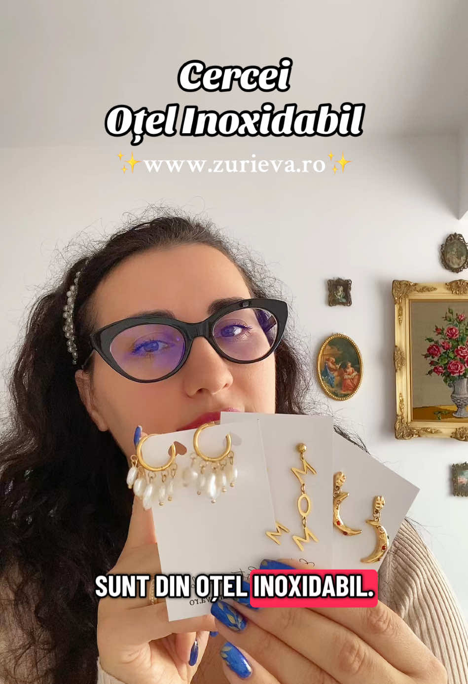 Tu porți cercei din oțel inoxidabil?❤️ #cercei #cerceiaurii #cerceiotelinoxidabil #stainlesssteelearings #stainlesssteeljewellery 