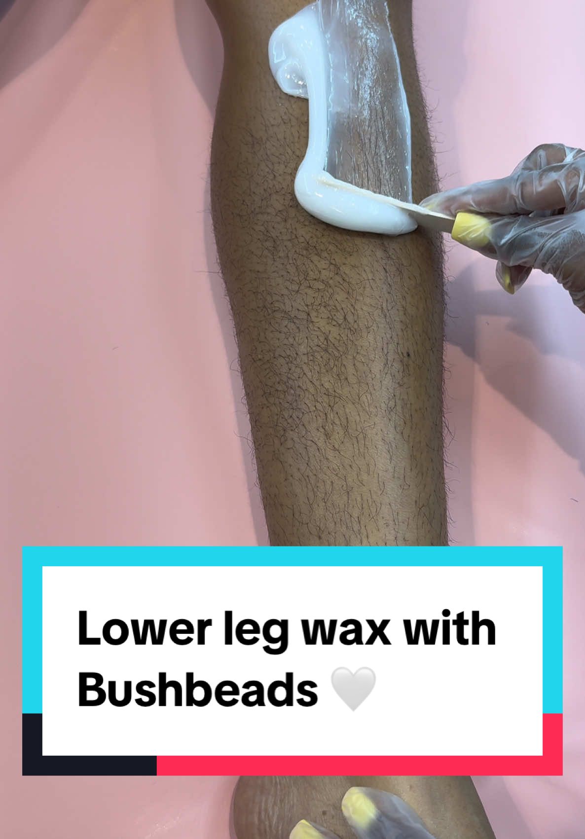 Lower leg wax with @Bushbalm Professionals Bush beads 😮‍💨. This wax ate them leg hairs up 🤏🏾👏🏾🥰. #waxingvideo #legwax #esthetician #waxing #waxingvideo 
