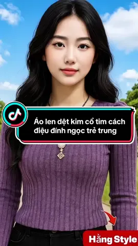 Áo len dệt kim cổ tim cách điệu đính ngọc trẻ trung#aolen #aolendetkim #aolennu #xuhuong #hangstyle 