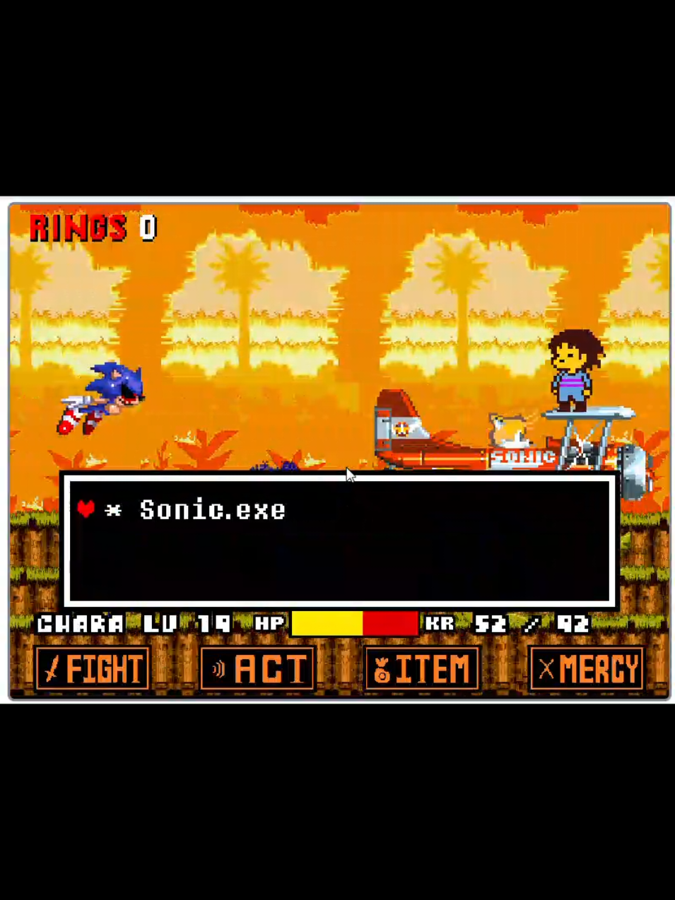 sonic.exe VS frisk #undertale #sonic #sonicexe #fyp 