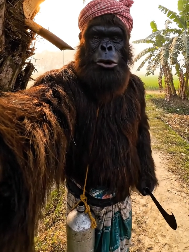 খেজুর গাছ লাগাচ্ছে Bigfoot #foryou #viral #ai #trending #funny 