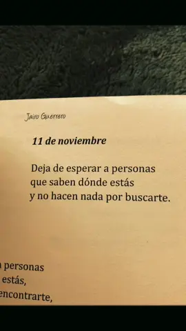 Dia 315 de 365: Tu ausencia me demostró que era un error seguir esperando. #11denoviembre #undiariopararecordarte #jairoguerrero #noviembre #viral 