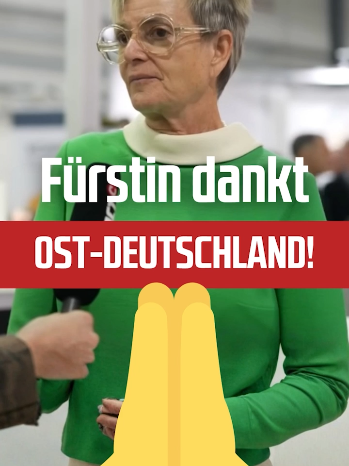Fürstin dankt den Menschen in Ost-Deutschland!