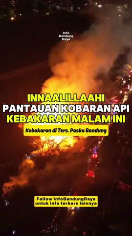 Kondisi terkini pantauan dari view Drone di lokasi kebakaran di Jalan Terusan Pasirkoja, Sukahaji, Babakan Ciparay Kota Bandung. Kebakaran dilaporkan terjadi pada Selasa, 11 November 2025 sekitar pukul 19.00 WIB. Saat ini petugas Disdamkarmat Kota Bandung masih melakukan penanganan. #InfoBandungRaya #IBRnov25 #KebakaranBandungRaya 