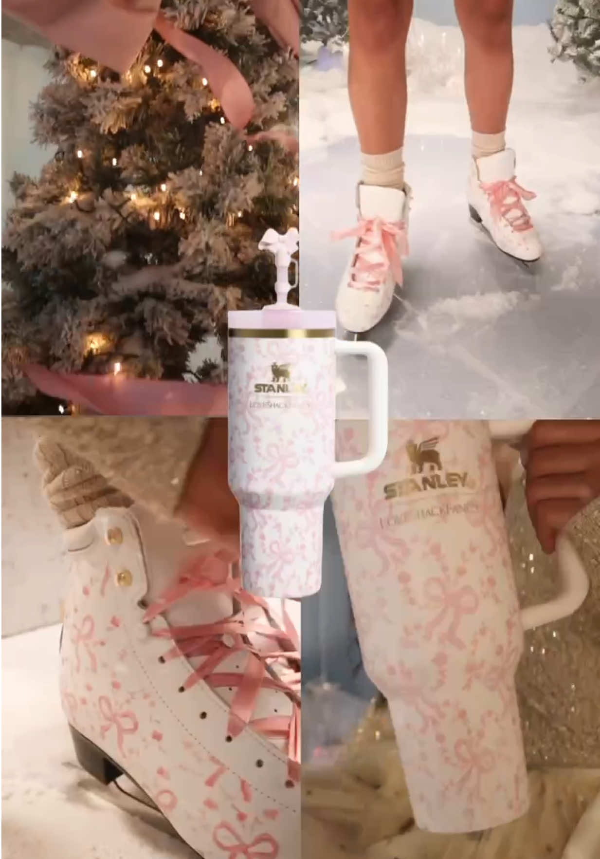 THIS is our holiday aesthetic❄️🩰✨So many new pastel bow prints & dreamy nutcracker vibes to choose from…which one’s your fave💖The Stanley x LoveShackFancy Holiday Collection launches TOMORROW at 9AM PT / 12PM EST! #LoveShackFancy #StanleyxLoveShackFancy #nutcracker #holidayaesthetic #girlyaesthetic  