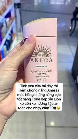 E này dùng mê lắm luôn í ✨🌸 #kemchongnang #anessa #chongnangnangtong #xuhuong #vanmeoriviu 