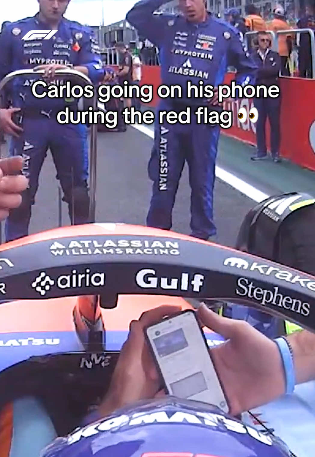 me grabbing my phone literally 2 minutes into the movie cos i’m bored 💀 #f1 #brazilgp #carlossainz 