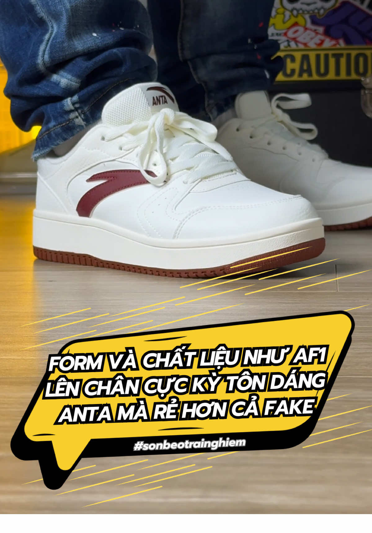 Hàng chính hãng #anta ngon bổ rẻ thế này thì tội gì anh em mình phải đi giày pha ke. Dày dặn, đứng form lên chân cực kỳ tôn dáng. Đi làm, đi học, đi chơi đều phối đồ quá đơn giản với form giày này. #sonbeotrainghiem #giaythoitrang #giaythethao 