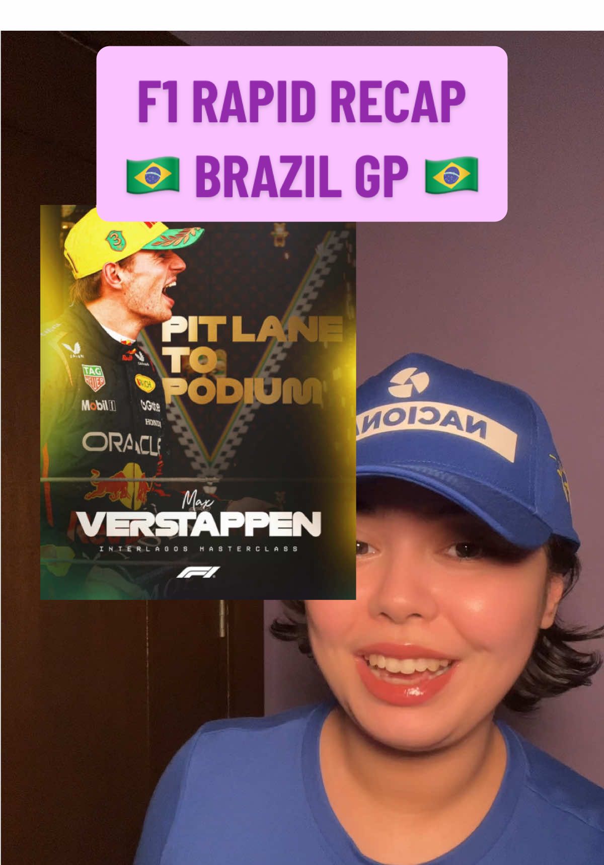 Welcome to F1 Rapid Recap 🏎️💨! Today’s episode covers the 2025 São Paolo Grand Prix / the Brazil GP 🇧🇷!  From fun drivers’ parades, to Sebastian Vettel back in the paddock, then chaotic & heartbreaking race starts for home hero Gabriel Bortoleto. To 3 car sandwich inchidents from Charles Leclerc, Kimi Antonelli, and Oscar Piastri. So much went on at Brazil and we need to talk about it!! But the biggest things we gotta discuss - the MASTERCLASS from Max Verstappen, starting from the pitlane…to then secure a podium with P3 🤯. Absolutely wild 🙌🏻!! #brazilgp #formula1 #maxverstappen #f1news #landonorris 