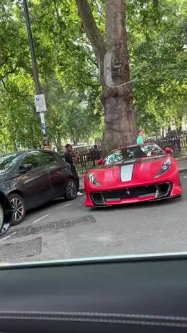 Super expensive Ferrari  in central London Mayfair
