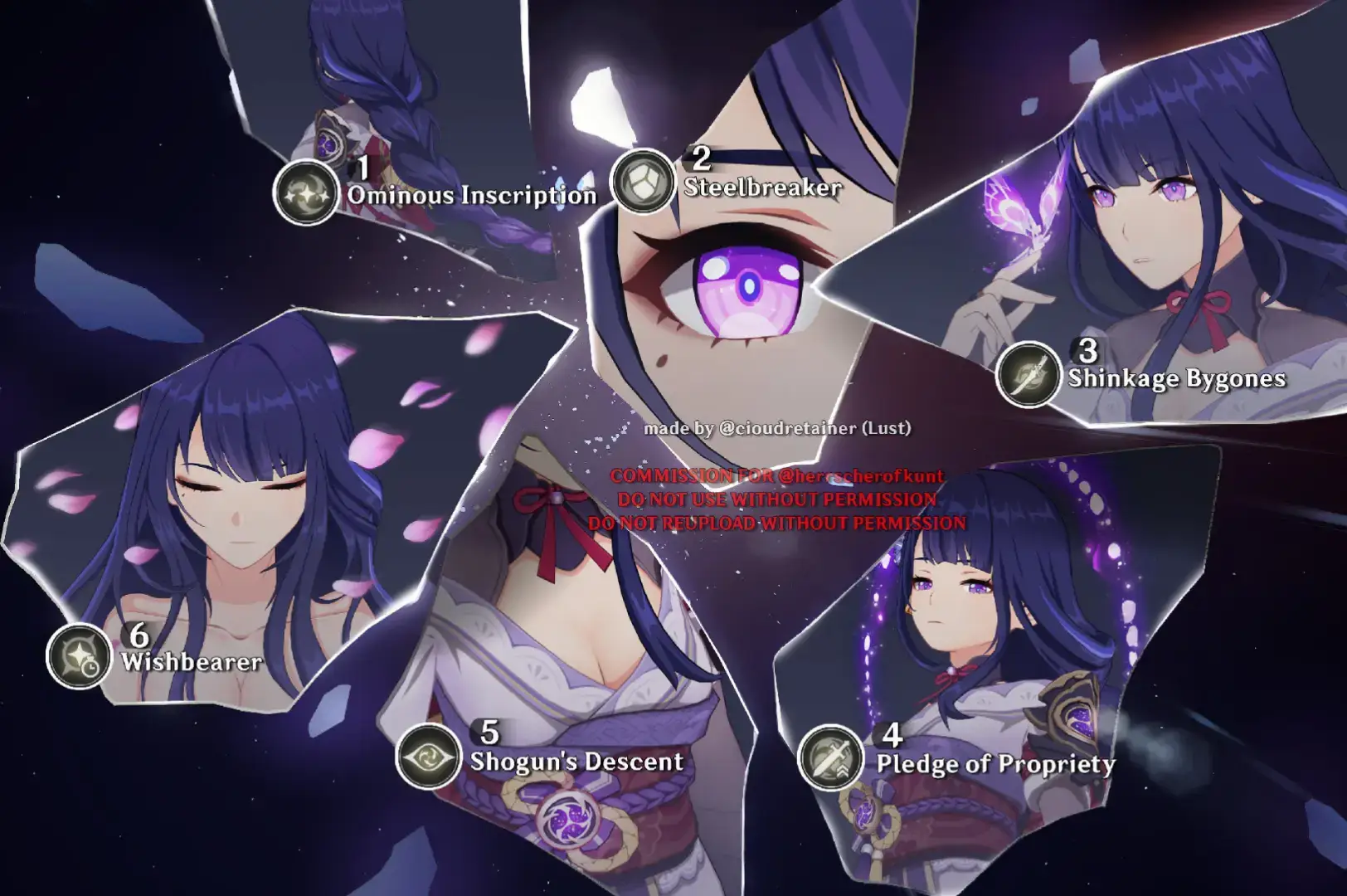 Follow me on Instagram for more beautiful posts: charlott.e 🍡 #arlecchino #nefer #raidenshogun #HonkaiStarRail  #GenshinImpact 