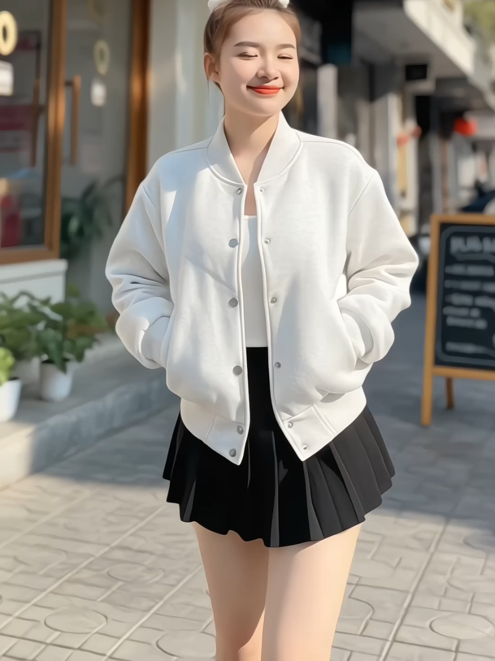 Áo khoác bomber nữ nỉ 2 lớp trẻ trung năng động #aokhoacni #aokhoacnixinh #aokhoacnu #aonidethuong #xuhuong 