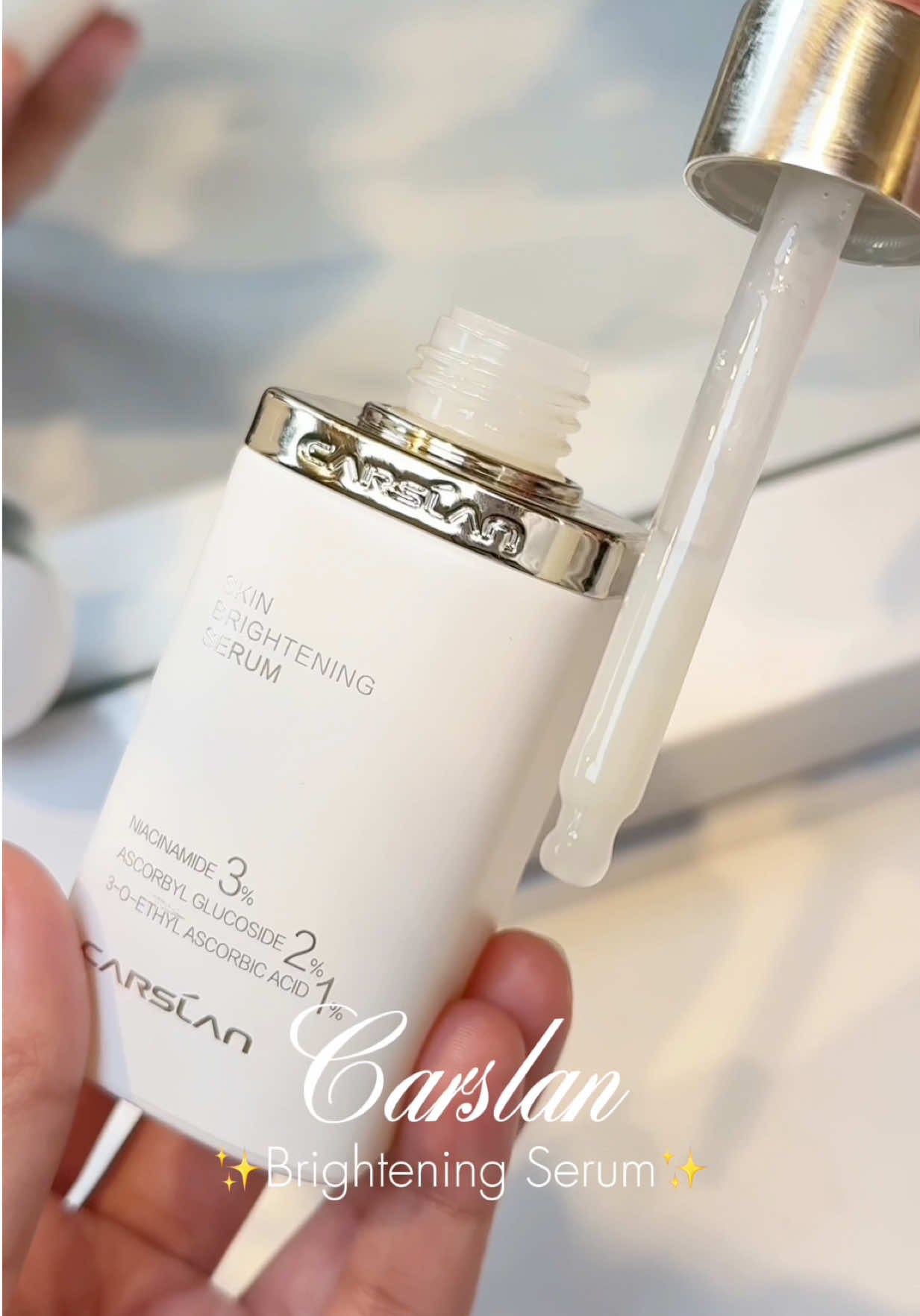 Still takut nak pakai brightening serum?? cuba try yang ni #carslan #carslanbrighteningserum #serum 