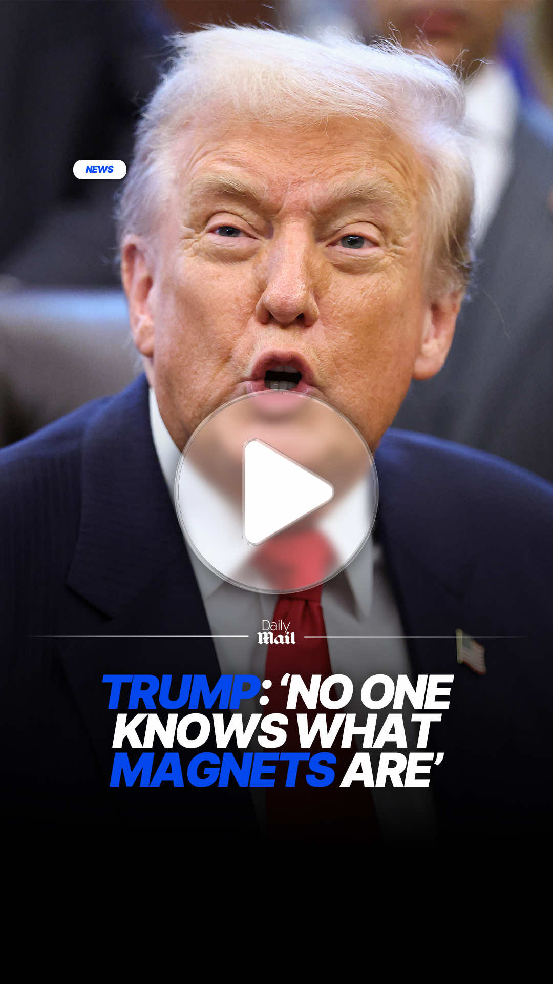 Speaking about rare Earth minerals, Trump claimed that 'no one knows what magnets are.' #news #politics #trump #china 