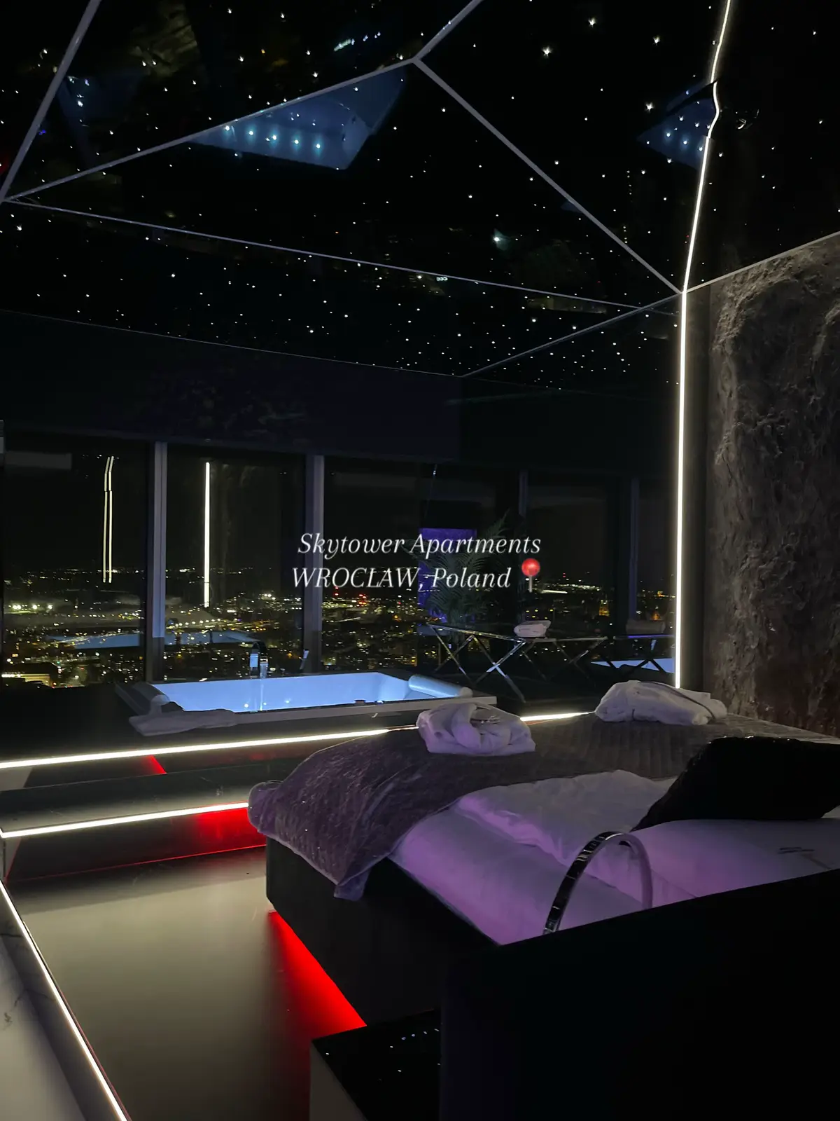 the dreamiest apartment in poland #skytower #poland #getaway #luxurytravels 