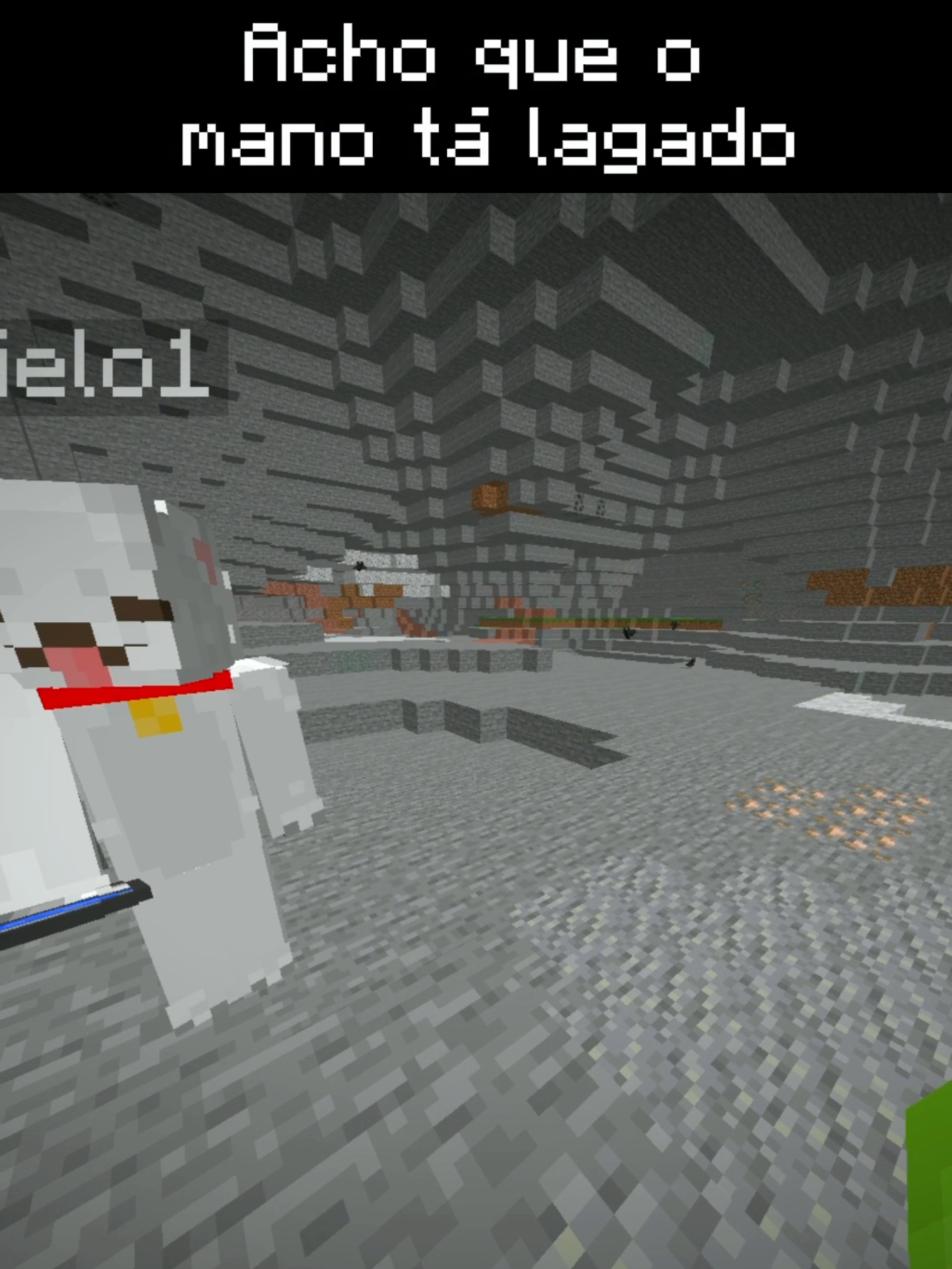 Acho que o mano tá lagado... . . #Minecraft #virał #mine #foryou