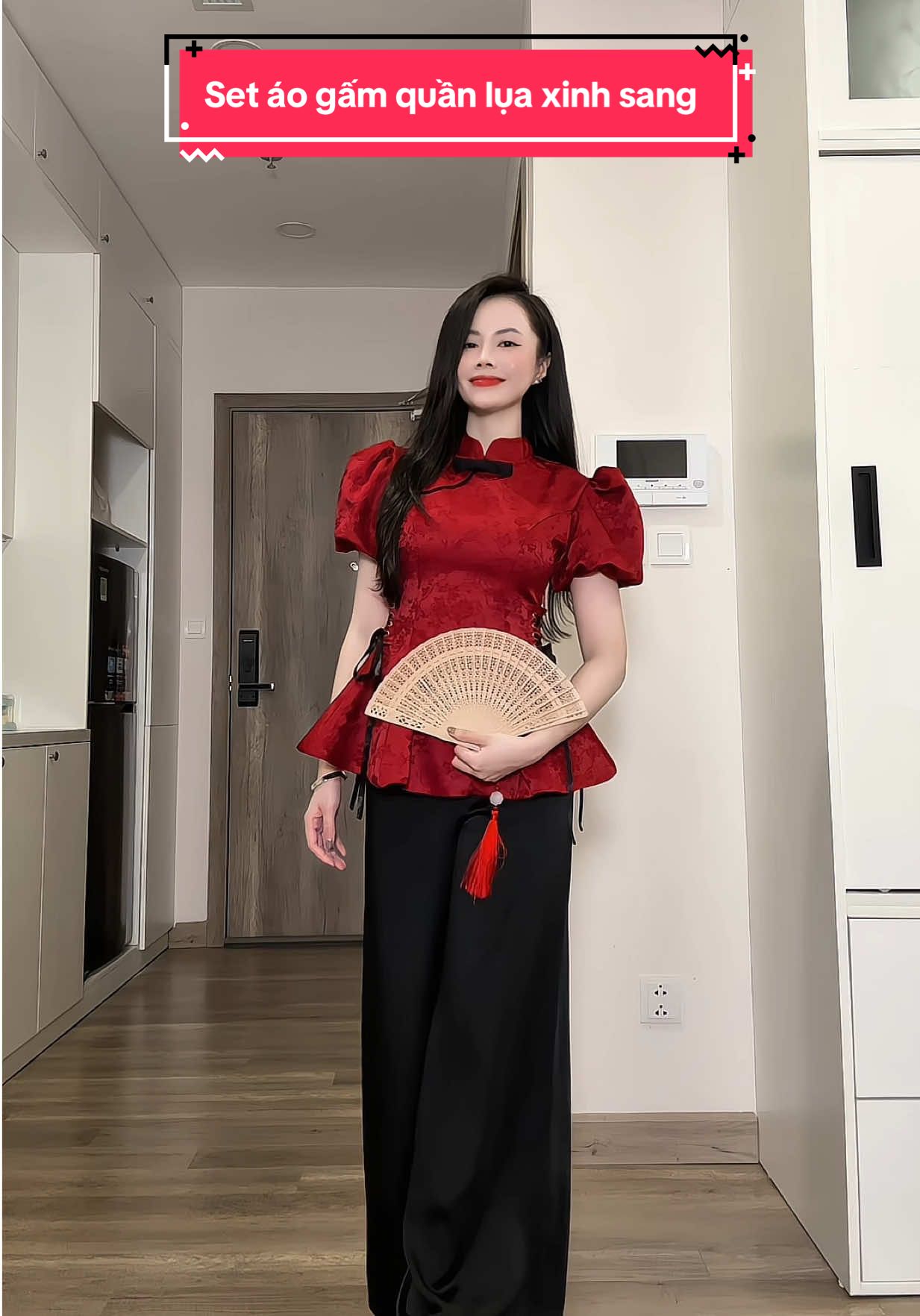 Chiếc set xinh xỉu luôn ý, mặc lễ tết, chụp ảnh, di lễ quá hợp mà xinh luôn #setxinh #phapphuc #setquanao #setaogamquanlua #thoitrangnu 