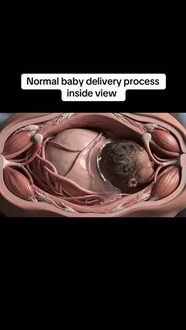 Normal Baby delivery process inside view#process #human #anatomy #foryoupage #delivery