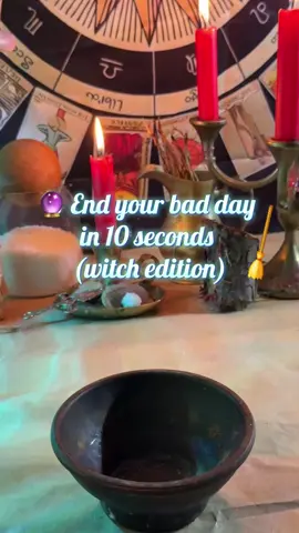 Bad day? Burn it away. 🖤 Try this candle reset tonight and start fresh. #thegreenwitch #cleansingritual #protectionspell #banishnegativity #spiritualtiktok 