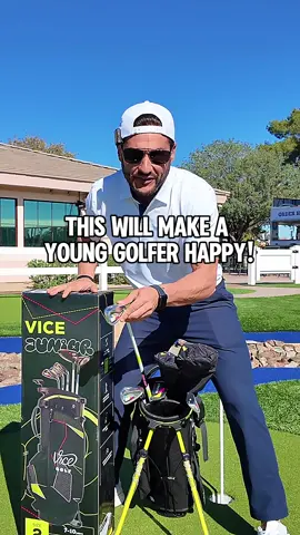 Golfers this kids golf set will have your kids begging to golf with you! #golftok #tiktokshopblackfriday #tiktokshopcybermonday #tiktokshopholidayhaul #giftguide 