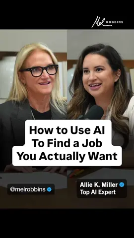 When top AI expert @Allie K. Miller said to treat AI like a career coach - it blew the door wide open on how much more AI can do when it comes to helping you look for a new job. At 57, I’m learning how to use AI - but after talking with AI expert Allie K. Miller, I realized it can do so much more than write emails or rework your resume. Allie says to treat AI like a career coach. AI can help you find your ideal role based on your skills and interests, build a plan to pivot, and even prep the right questions to ask in interviews. This isn’t just about finding a job - it’s about finding YOUR job. In this episode of The Mel Robbins Podcast with Allie K. Miller, you’re getting the truth, the confidence, and the step-by-step moves that will help you learn to use AI to simplify your life, no matter what age you are.  🎧 “How to Use AI to Save Time, Make Money, and Simplify Your Life.” Listen now or watch on YouTube - search “The Mel Robbins Podcast AI.”
