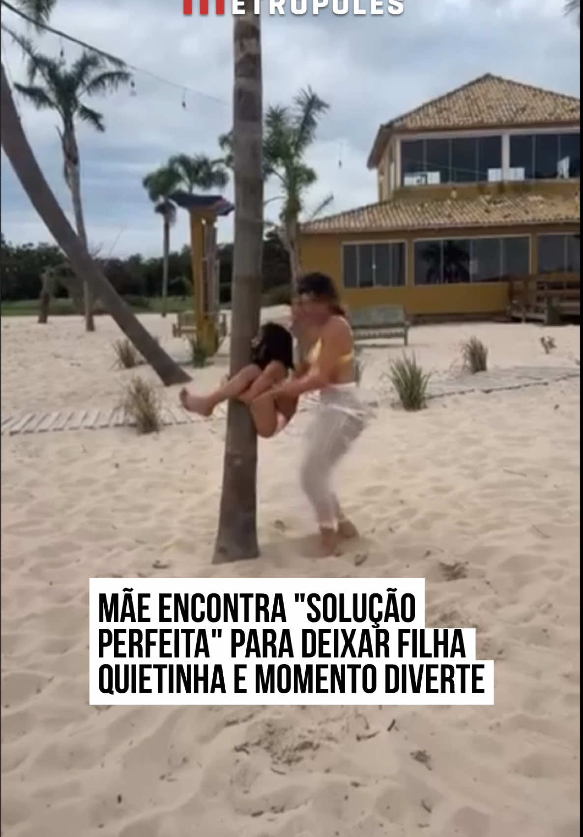 🤭👧🏻😁 Ela imagina que encontrou uma solução! Joana compartilhou um vídeo bem-humorado durante um passeio com a filha no Camping da Varzinha, em Itapuã – Viamão (RS). No registro, ela brinca dizendo que encontrou o “lugar perfeito” para deixar a menina, colocando a filha segurando em uma árvore, de onde não conseguiria sair sozinha. Entre risadas, mãe e filha se divertem juntas, mostrando toda a leveza e cumplicidade da relação. O vídeo conquistou o público por retratar com espontaneidade momentos simples e cheios de amor entre mãe e filha, celebrando o humor nas pequenas aventuras do dia a dia. #entretênews 📹 @eljoanaa (ig) | @myhoodbr