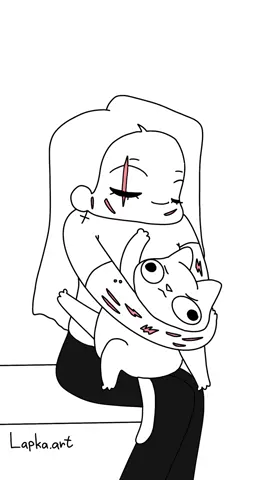 Отправь тому, кто терпит любые царапины, потому что любит #анимация #кот #lapka.art